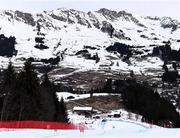 13 January 2020; A general view of the course in Les Diablerets ahead of the Alpine Skiing, Men's Giant Slalom competition during day four of the Winter Youth Olympic Games in Les Diablerets, Switzerland. Photo by Eóin Noonan/Sportsfile