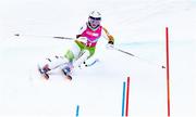 14 January 2020; Emma Austin of Team Ireland competing in the Alpine Skiing, Women's Slalom, during day five of the Winter Youth Olympic Games in Les Diablerets, Switzerland. Photo by Eóin Noonan/Sportsfile