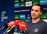 14 January 2020; James Lowe during a Leinster Rugby press conference at Leinster Rugby Headquarters in UCD, Dublin. Photo by Harry Murphy/Sportsfile