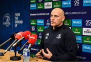 14 January 2020; Backs coach Felipe Contepomi during a Leinster Rugby press conference at Leinster Rugby Headquarters in UCD, Dublin. Photo by Harry Murphy/Sportsfile