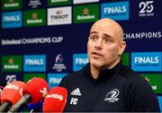 14 January 2020; Backs coach Felipe Contepomi during a Leinster Rugby press conference at Leinster Rugby Headquarters in UCD, Dublin. Photo by Harry Murphy/Sportsfile