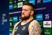 14 January 2020; Andrew Porter during a Leinster Rugby press conference at Leinster Rugby Headquarters in UCD, Dublin. Photo by Harry Murphy/Sportsfile