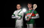 14 January 2020; Tullaroan and Kilkenny Hurler Pádraig Walsh is pictured alongside Fr. O’Neill’s and Cork Hurler Declan Dalton ahead of the AIB GAA All-Ireland Intermediate Club Hurling Championship Final on Saturday January 18th at Croke Park. AIB is in its 29th year sponsoring the GAA Club Championship and is delighted to continue to support the Junior, Intermediate and Senior Championships across football, hurling and camogie. For exclusive content and behind the scenes action throughout the AIB GAA & Camogie Club Championships follow AIB GAA on Facebook, Twitter, Instagram and Snapchat. Photo by Ramsey Cardy/Sportsfile