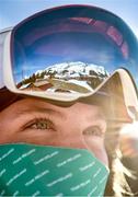 14 January 2020; Emma Austin of Team Ireland poses for a portrait after competing in the Alpine Skiing, Women's Slalom, second run, during day 5 of the Winter Youth Olympic Games in Les Diablerets, Switzerland. Photo by Eóin Noonan/Sportsfile