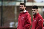 14 January 2020; Jean Kleyn, left, and Conor Murray during a Munster Rugby training session at University of Limerick in Limerick. Photo by Matt Browne/Sportsfile