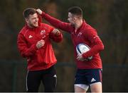 14 January 2020; Alex McHenry, left, with Shane Daly during a Munster Rugby training session at University of Limerick in Limerick. Photo by Matt Browne/Sportsfile