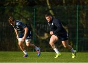 14 January 2020; Andrew Porter, right, and Josh van der Flier during a Leinster Rugby squad training session at Leinster Rugby Headquarters in UCD, Dublin. Photo by Harry Murphy/Sportsfile