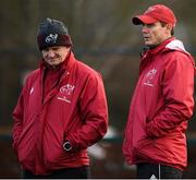 14 January 2020; Munster senior coach Stephen Larkham, right, with forwards coach Graham Rowntree during a Munster Rugby training session at University of Limerick in Limerick. Photo by Matt Browne/Sportsfile