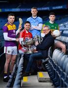 15 January 2020; eir sport has today announced the details of its 2020 Allianz Leagues coverage. On hand for the launch were Cork’s Alan Cadogan, Wexford’s Rory O'Connor, Dublin’s Paul Mannion and Kerry’s Paul Geaney. Over seven weekends eir sport will broadcast 15 football and hurling games and become the home of Saturday night live GAA. The coverage kicks off on Saturday 25th January, with a massive triple header across its channels, including the All-Ireland football & hurling champions. Pictured at the launch are, from left, Rory O'Connor of Wexford, Alan Cadogan of Cork, Paul Mannion of Dublin, eir sport analyst Joe Brolly and Paul Geaney of Kerry. Photo by Brendan Moran/Sportsfile