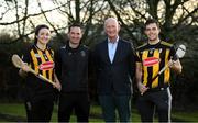 16 January 2020; From left, Kilkenny camogie player Claire Phelan, Kilkenny camogie manager Brian Dowling, Kilkenny manager Brian Cody and Kilkenny player Paddy Deegan in attendance as Glanbia Launch their 2020 Kilkenny Hurling & Camogie Sponsorship at Glanbia House in Kilkenny. Photo by Matt Browne/Sportsfile