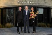 16 January 2020; Brian Phelan, CEO of Glanbia Nutritionals, with Kilkenny camogie manager Brian Dowling  and player Claire Phelan in attendance as Glanbia Launch their 2020 Kilkenny Hurling & Camogie Sponsorship at Glanbia House in Kilkenny. Photo by Matt Browne/Sportsfile