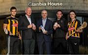 16 January 2020; Brian Phelan, CEO of Glanbia Nutritionals, with, from left, Kilkenny player Paddy Deegan, Kilkenny manager Brian Cody, camogie manager Brian Dowling and camogie player Claire Phelan in attendance as Glanbia Launch their 2020 Kilkenny Hurling & Camogie Sponsorship at Glanbia House in Kilkenny. Photo by Matt Browne/Sportsfile