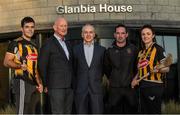 16 January 2020; Brian Phelan, CEO of Glanbia Nutritionals, with, from left, Kilkenny player Paddy Deegan, Kilkenny manager Brian Cody, camogie manager Brian Dowling and camogie player Claire Phelan in attendance as Glanbia Launch their 2020 Kilkenny Hurling & Camogie Sponsorship at Glanbia House in Kilkenny. Photo by Matt Browne/Sportsfile
