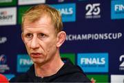 14 January 2020; Head coach Leo Cullen during a Leinster Rugby press conference at Leinster Rugby Headquarters in UCD, Dublin. Photo by Harry Murphy/Sportsfile