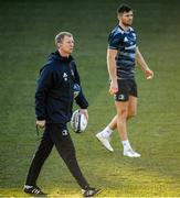 17 January 2020; Head coach Leo Cullen, left, and Ross Byrne during the Leinster Rugby captain's run at Stadio Comunale di Monigo in Treviso, Italy. Photo by Ramsey Cardy/Sportsfile