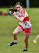 22 June 2019; Cara Donnelly of Derry during the Ladies Football All-Ireland U14 Bronze Final 2019 match between Derry and Westmeath at St Aidan's GAA Club in Templeport, Cavan. Photo by Ray McManus/Sportsfile