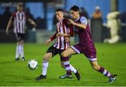 17 January 2020; Evan McLoughlin of Derry City and Brendan Bermingham of Drogheda United during the Pre-Season Friendly between Drogheda United and Derry City at United Park in Drogheda, Co. Louth. Photo by Ben McShane/Sportsfile