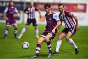 17 January 2020; Brendan Bermingham of Drogheda United and Ally Gilchrist of Derry City during the Pre-Season Friendly between Drogheda United and Derry City at United Park in Drogheda, Co. Louth. Photo by Ben McShane/Sportsfile