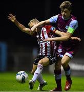 17 January 2020; Conor McCormack of Derry City and Jake Hyland of Drogheda United during the Pre-Season Friendly between Drogheda United and Derry City at United Park in Drogheda, Co. Louth. Photo by Ben McShane/Sportsfile