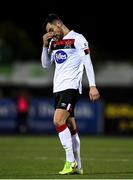 17 January 2020; Jordan Flores of Dundalk reacts during the Pre-Season Friendly match between Dundalk and UCD at Oriel Park in Dundalk, Co. Louth. Photo by Harry Murphy/Sportsfile