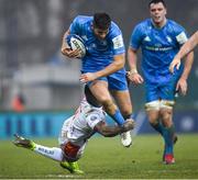 18 January 2020; Ross Byrne of Leinster is tackled by Monty Ioane of Benetton during the Heineken Champions Cup Pool 1 Round 6 match between Benetton and Leinster at the Stadio Comunale di Monigo in Treviso, Italy. Photo by Ramsey Cardy/Sportsfile