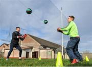 18 January 2020; Goalkeeper's  Conor Gleeson  and Ronan O Beolain warm up before the Connacht FBD League Final between Roscommon and Galway at Dr. Hyde Park in Roscommon. Photo by Ray Ryan/Sportsfile