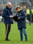 18 January 2020; Roscommon manager Anthony Cunningham with Valerie Murray secretary of Roscommon GAA before the Connacht FBD League Final between Roscommon and Galway at Dr. Hyde Park in Roscommon. Photo by Ray Ryan/Sportsfile