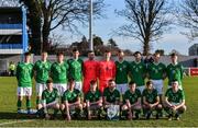 18 January 2020; The Republic of Ireland team ahead of the U18 Schools International Friendly between Republic of Ireland and Australia at Home Farm, Whitehall in Dublin. Photo by Ben McShane/Sportsfile