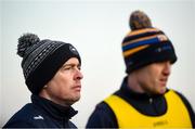 18 January 2020; Longford manager Padraic Davis, left, and selector Paul Barden during the 2020 O'Byrne Cup Final between Offaly and Longford at Bord na Mona O'Connor Park in Tullamore, Offaly. Photo by David Fitzgerald/Sportsfile