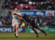 18 January 2020; Sean Reidy of Ulster being tackled by Tom de Glanville of Bath during the Heineken Champions Cup Pool 3 Round 6 match between Ulster and Bath at Kingspan Stadium in Belfast. Photo by Oliver McVeigh/Sportsfile