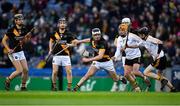 18 January 2020; Kieran Mooney of Conahy Shamrocks in action against Kieran Walsh, and Kevin Tattan, right, of Russell Rovers during the AIB GAA Hurling All-Ireland Junior Club Championship Final between Russell Rovers and Conahy Shamrocks at Croke Park in Dublin. Photo by Piaras Ó Mídheach/Sportsfile