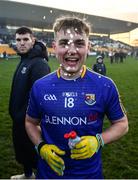18 January 2020; Darragh Doherty of Longford celebrates following the 2020 O'Byrne Cup Final between Offaly and Longford at Bord na Mona O'Connor Park in Tullamore, Offaly. Photo by David Fitzgerald/Sportsfile
