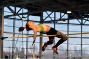 18 January 2020; Katie Walsh of Carraig-Na-Bhfear A.C., Co. Cork, competing in the High Jump event in the Senior Women's combined events during the Irish Life Health Indoor Combined Events All Ages at Athlone International Arena, AIT in Athlone, Co. Westmeath. Photo by Sam Barnes/Sportsfile