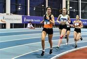 18 January 2020; Grainne O'Sullivan of Bray Runners A.C., Co. Wicklow, competing in the 800m event in the Youth Women's combined events  during the Irish Life Health Indoor Combined Events All Ages at Athlone International Arena, AIT in Athlone, Co. Westmeath. Photo by Sam Barnes/Sportsfile