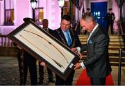 18 January 2020; Former Dublin GAA football team manager Jim Gavin, right, with Lord Mayor of Dublin Paul McAuliffe, at the Conferring of the Honorary Freedom of Dublin City on Jim Gavin ceremony in the Round Room at the Mansion House, in Dawson St, Dublin. Photo by Brendan Moran/Sportsfile