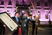 18 January 2020; Former Dublin GAA football team manager Jim Gavin, right, with Lord Mayor of Dublin Paul McAuliffe, at the Conferring of the Honorary Freedom of Dublin City on Jim Gavin ceremony in the Round Room at the Mansion House, in Dawson St, Dublin. Photo by Brendan Moran/Sportsfile