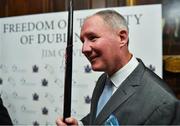 18 January 2020; Former Dublin GAA football team manager Jim Gavin at the Conferring of the Honorary Freedom of Dublin City on Jim Gavin ceremony in the Round Room at the Mansion House, in Dawson St, Dublin. Photo by Brendan Moran/Sportsfile