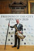 18 January 2020; Former Dublin GAA football team manager Jim Gavin at the Conferring of the Honorary Freedom of Dublin City on Jim Gavin ceremony in the Round Room at the Mansion House, in Dawson St, Dublin. Photo by Brendan Moran/Sportsfile