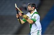 18 January 2020; Peter Walsh of Tullaroan looks for a new hurl after scoring his side's second goal during the AIB GAA Hurling All-Ireland Intermediate Club Championship Final between Fr. O’Neill's and Tullaroan at Croke Park in Dublin. Photo by Piaras Ó Mídheach/Sportsfile