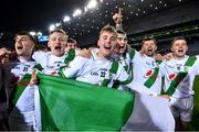 18 January 2020; Jim Moore of Tullaroan, centre, and his team-mates celebrate after the AIB GAA Hurling All-Ireland Intermediate Club Championship Final between Fr. O’Neill's and Tullaroan at Croke Park in Dublin. Photo by Piaras Ó Mídheach/Sportsfile