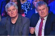 18 January 2020; Former Sunday Game broadcaster Michael Lyster, left, and former Dublin footballer Charlie Redmond in attendance at the Conferring of the Honorary Freedom of Dublin City on Jim Gavin ceremony in the Round Room at the Mansion House, in Dawson St, Dublin. Photo by Brendan Moran/Sportsfile