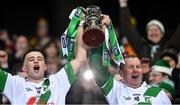 18 January 2020; Tullaroan captain Shane Walsh, left, lifts the cup alongside team-mate Joe Norton after the AIB GAA Hurling All-Ireland Intermediate Club Championship Final between Fr. O’Neill's and Tullaroan at Croke Park in Dublin. Photo by Piaras Ó Mídheach/Sportsfile