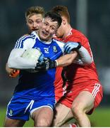 18 January 2020; Dessie Ward of Monaghan in action against Conor Meyler of Tyrone during the Bank of Ireland Dr McKenna Cup Final between Monaghan and Tyrone at Athletic Grounds in Armagh. Photo by Oliver McVeigh/Sportsfile