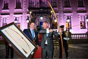 18 January 2020; Former Dublin GAA football team manager Jim Gavin with Lord Mayor of Dublin Paul McAuliffe at the Conferring of the Honorary Freedom of Dublin City on Jim Gavin ceremony in the Round Room at the Mansion House, in Dawson St, Dublin. Photo by Brendan Moran/Sportsfile