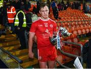 18 January 2020; Kieran McGeary of Tyrone with the Dr McKenna Cup after the Bank of Ireland Dr McKenna Cup Final between Monaghan and Tyrone at Athletic Grounds in Armagh. Photo by Oliver McVeigh/Sportsfile