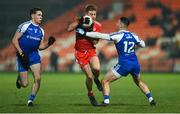 18 January 2020; Michael O'Neill of Tyrone in action against Niall Kearns and Dessie Ward of Monaghan during the Bank of Ireland Dr McKenna Cup Final between Monaghan and Tyrone at Athletic Grounds in Armagh. Photo by Oliver McVeigh/Sportsfile