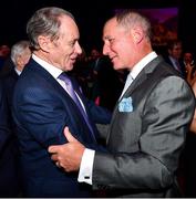 18 January 2020; Former Dublin GAA football team manager Jim Gavin with former Republic of Ireland manager Brian Kerr, left, at the Conferring of the Honorary Freedom of Dublin City on Jim Gavin ceremony in the Round Room at the Mansion House, in Dawson St, Dublin. Photo by Ray McManus/Sportsfile