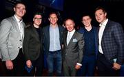 18 January 2020; Former Dublin GAA football team manager Jim Gavin with Dublin footballers, from left, Brian Fenton, Paddy Andrews, Ciarán Kilkenny, John Small and Dean Rock at the Conferring of the Honorary Freedom of Dublin City on Jim Gavin ceremony in the Round Room at the Mansion House, in Dawson St, Dublin. Photo by Ray McManus/Sportsfile