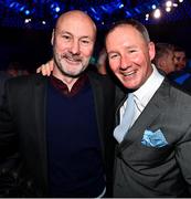 18 January 2020; Former Dublin GAA football team manager Jim Gavin with former Dublin star Paul Curran at the Conferring of the Honorary Freedom of Dublin City on Jim Gavin ceremony in the Round Room at the Mansion House, in Dawson St, Dublin. Photo by Ray McManus/Sportsfile