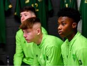 20 January 2020; Gideon Tetteh of Republic of Ireland during a briefing prior to the International Friendly match between Republic of Ireland U15 and Australia U17 at FAI National Training Centre in Abbotstown, Dublin. Photo by Seb Daly/Sportsfile